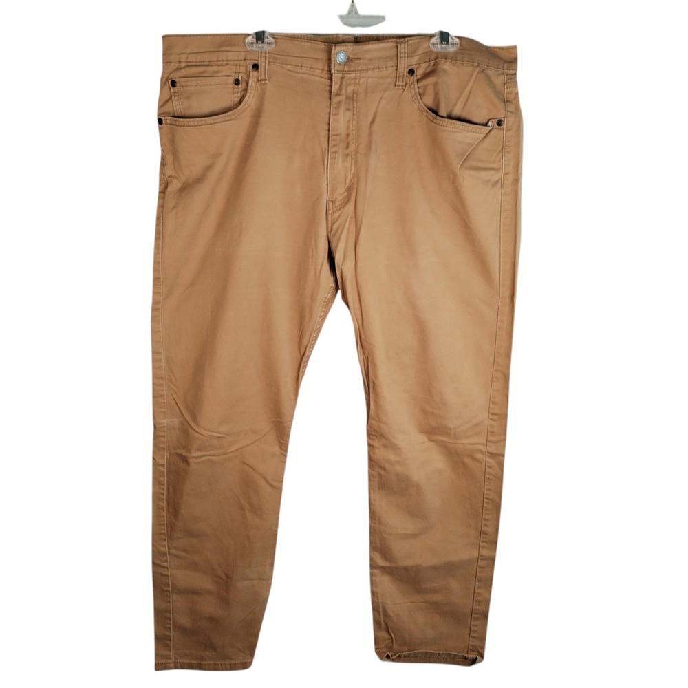 Levi's 502 Regular‎ Taper Pants Mens 40x32 Fits 40x30 Harvest Gold Khaki Stretch